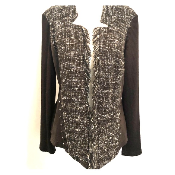 Vex Jackets & Blazers - Vex Tweed front jack/sweater